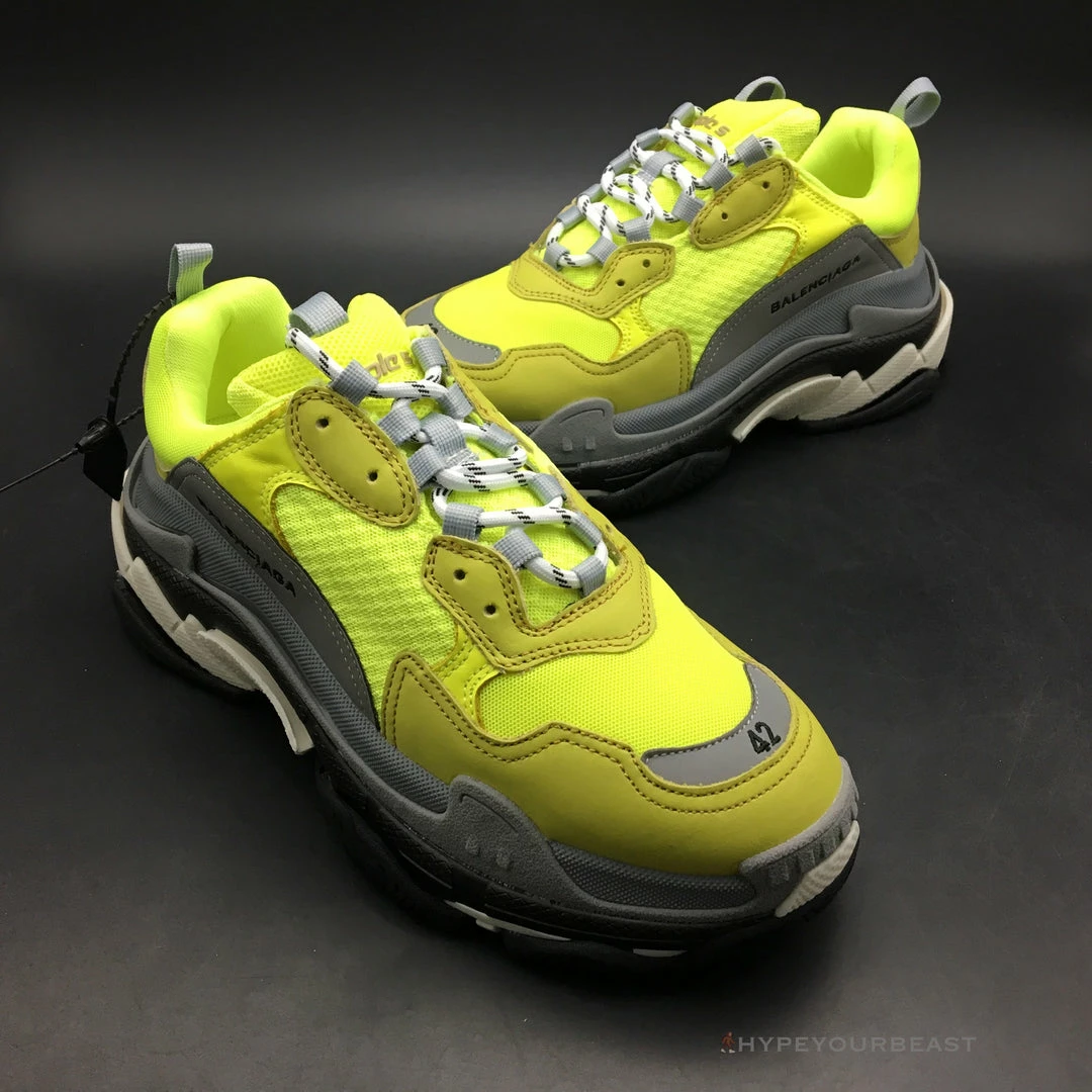 bcg triple s yellow Ba*len*cia*ga
