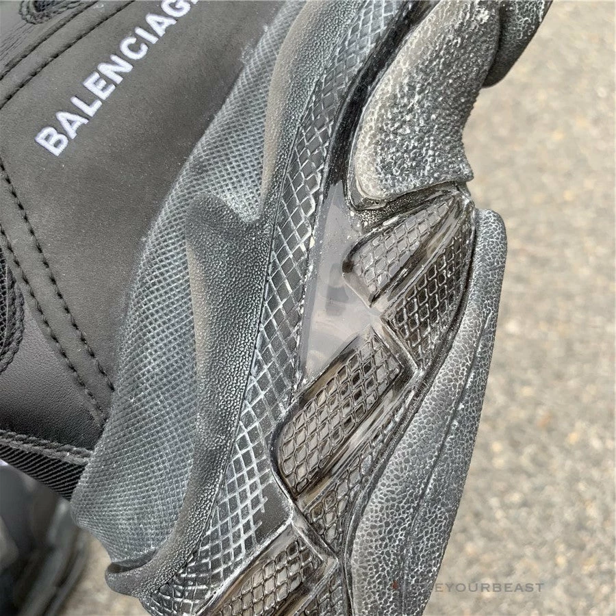 Ba*len*cia*ga bcg triple s black / clear sole