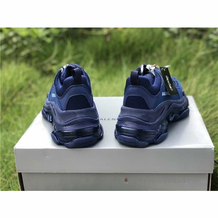 BCG Triple S Clear Sole Navy Blue