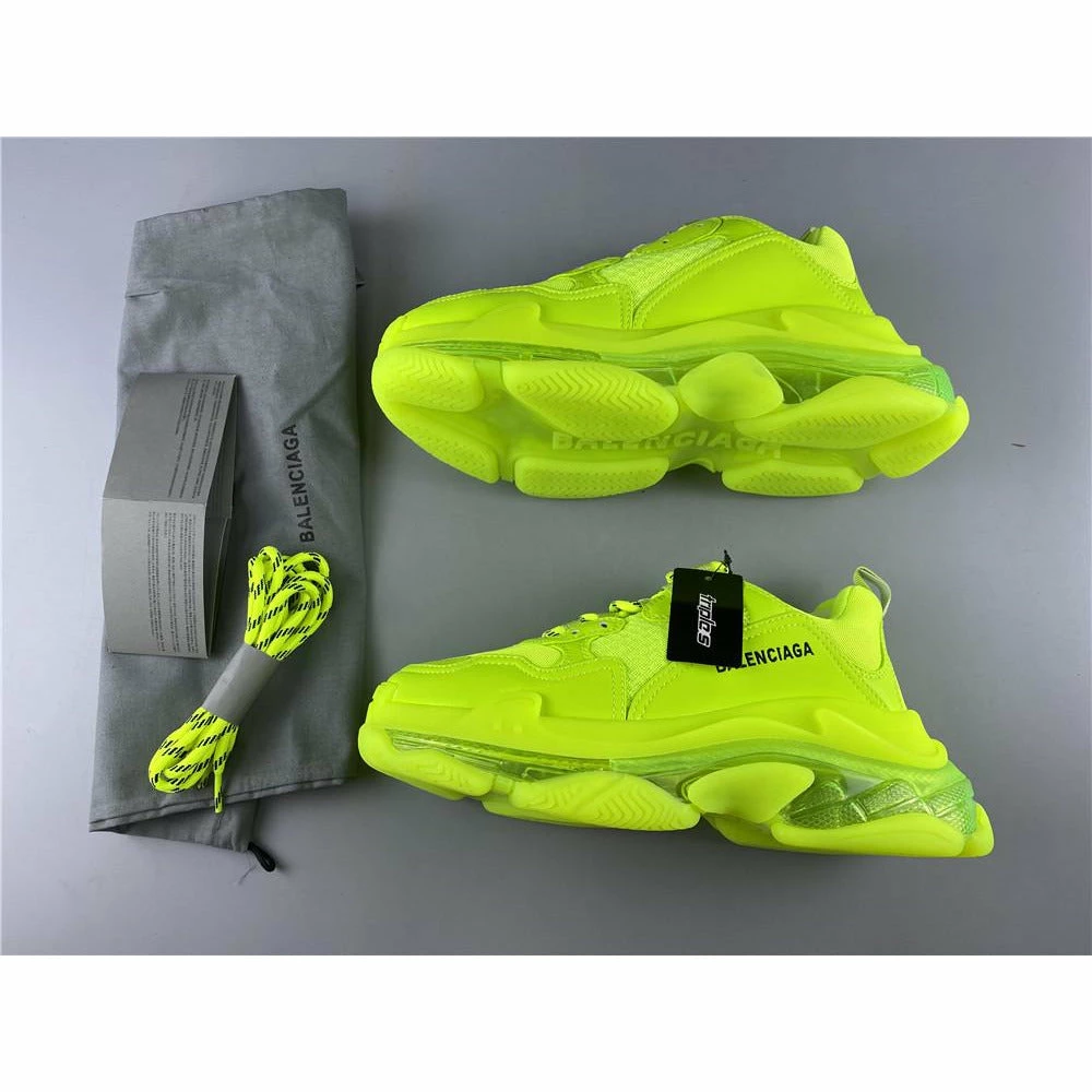 bcg triple s neon yellow Ba*len*cia*ga