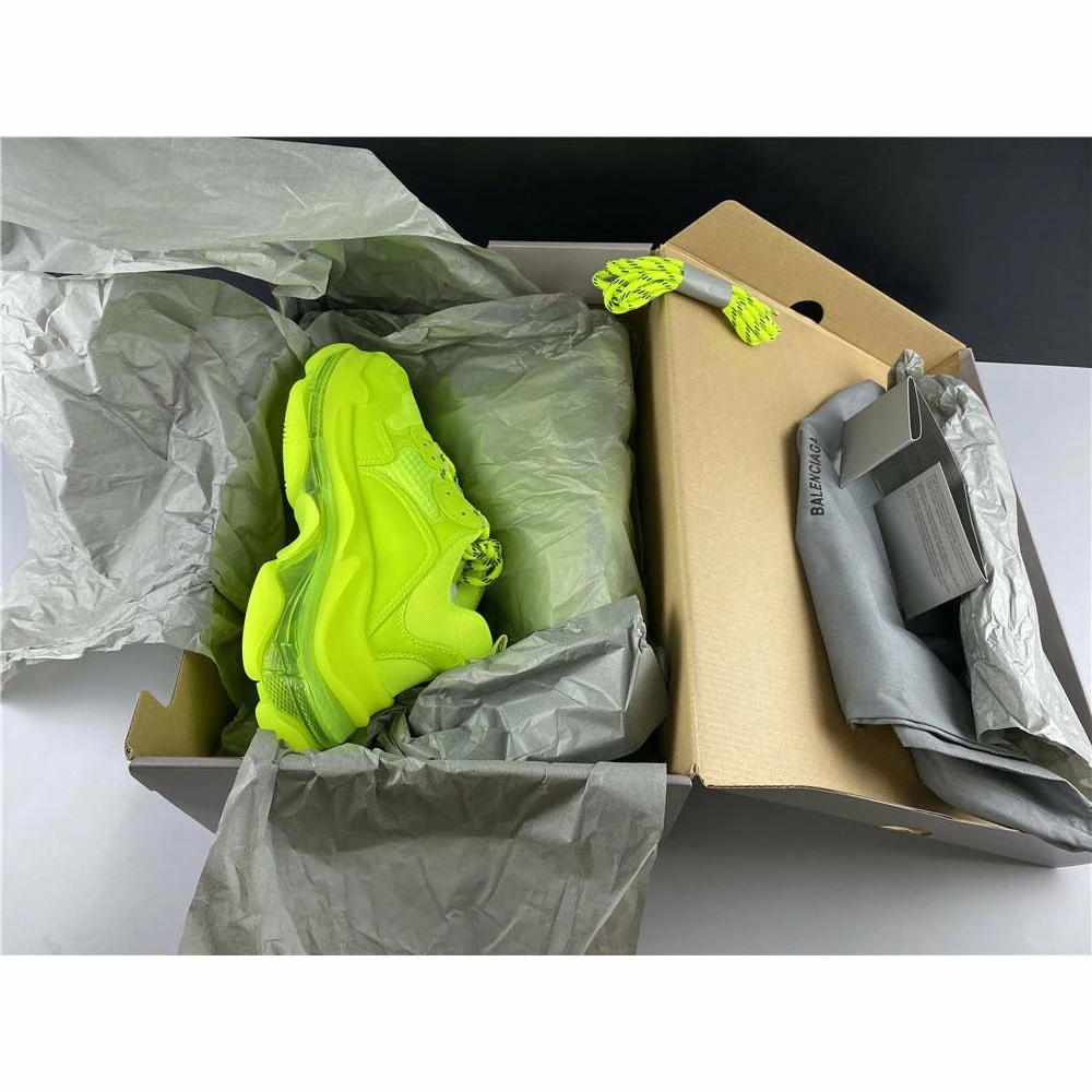 bcg triple s neon yellow Ba*len*cia*ga