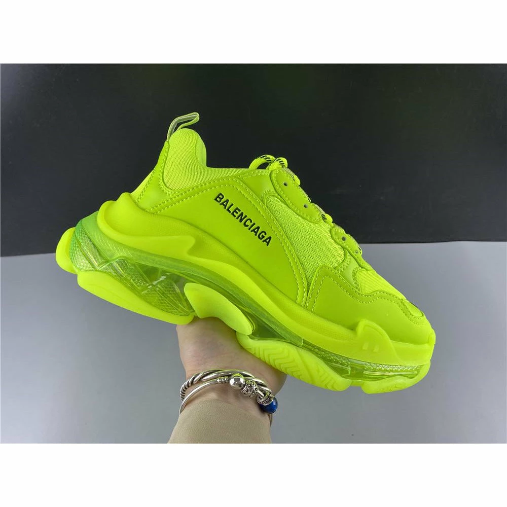 bcg triple s neon yellow Ba*len*cia*ga
