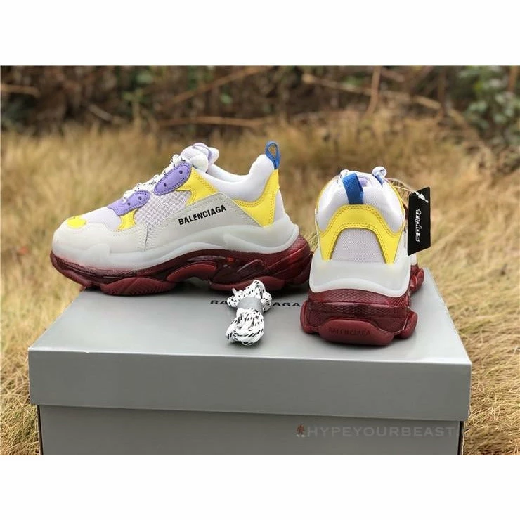 Ba*len*cia*ga bcg triple s purple yellow