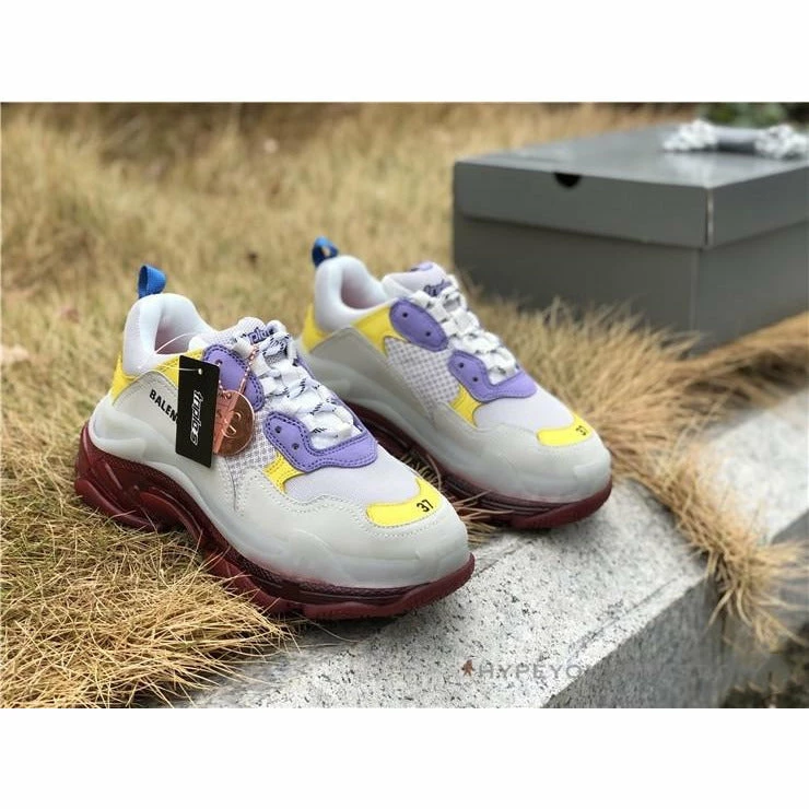 Ba*len*cia*ga bcg triple s purple yellow