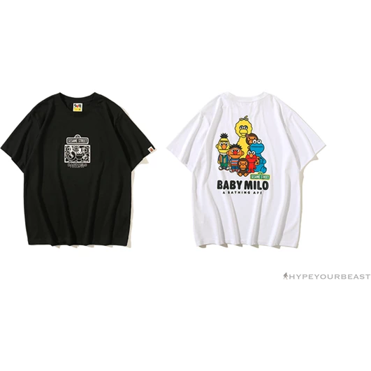 BAPE Baby Milo Sesame Street Plain Tee Shirt ‘BLACK’