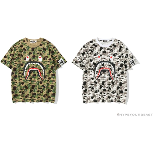 BAPE Chinese Style Ink 10th Anniversary Camouflage Tee Shirt ‘WHITE’ Clothes