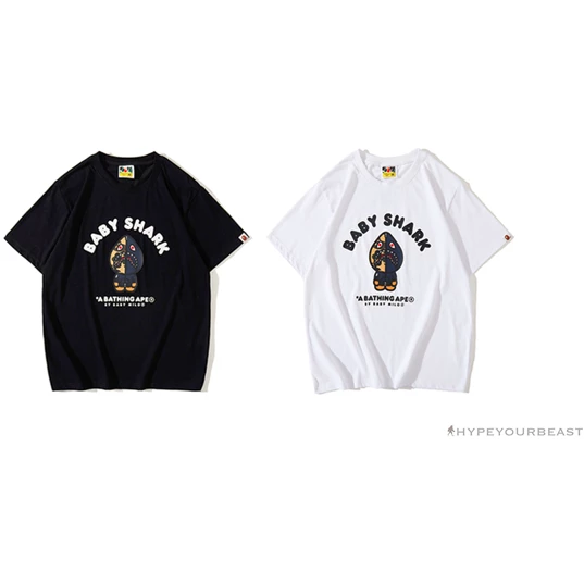 BAPE Baby Shark Red Shark Tee Shirt ‘WHITE’