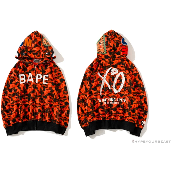 BAPE X XO Co-Branded Camouflage Hoodie ‘RED’