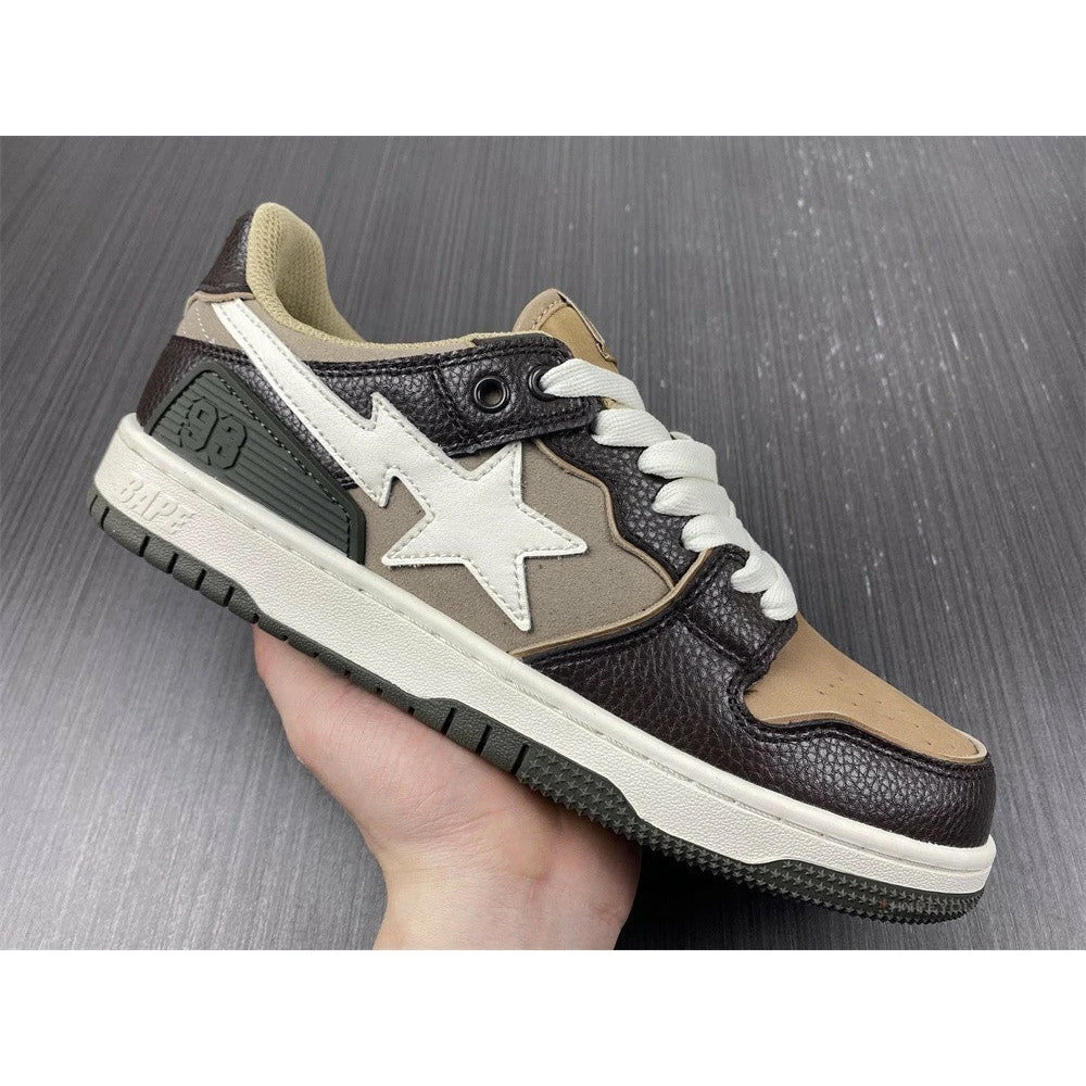 Bape Sta Low Top Sneakers ‘Brown Leather’
