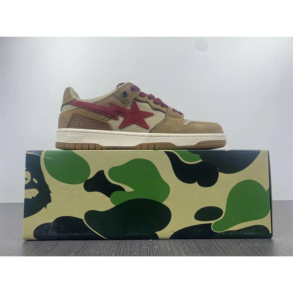 Bape Sta Low Top Sneakers ‘Brown Red’