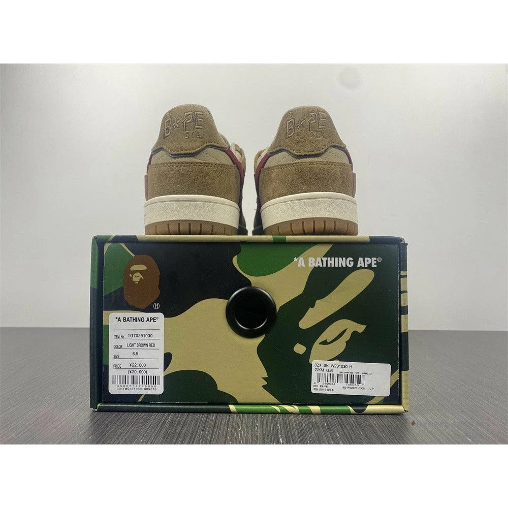 Bape Sta Low Top Sneakers ‘Brown Red’