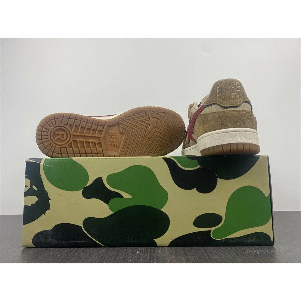 Bape Sta Low Top Sneakers ‘Brown Red’