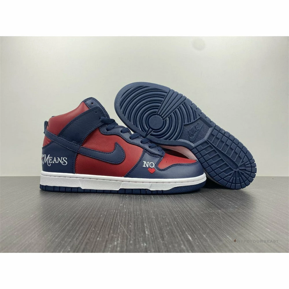 nike sb dunk high S*p*e ‘by any means red navy’