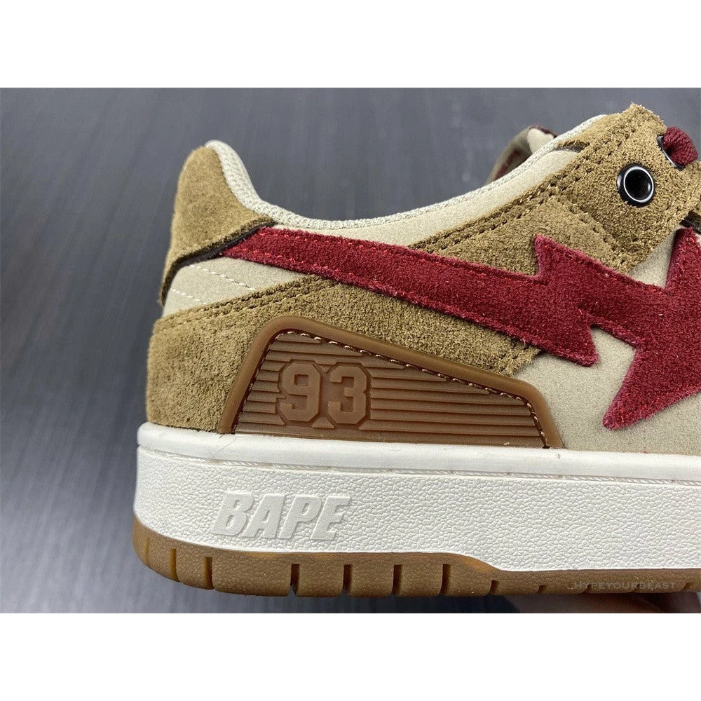 Bape Sta Low Top Sneakers ‘Brown Red’