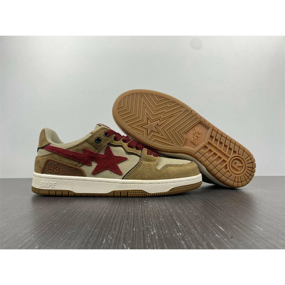 Bape Sta Low Top Sneakers ‘Brown Red’