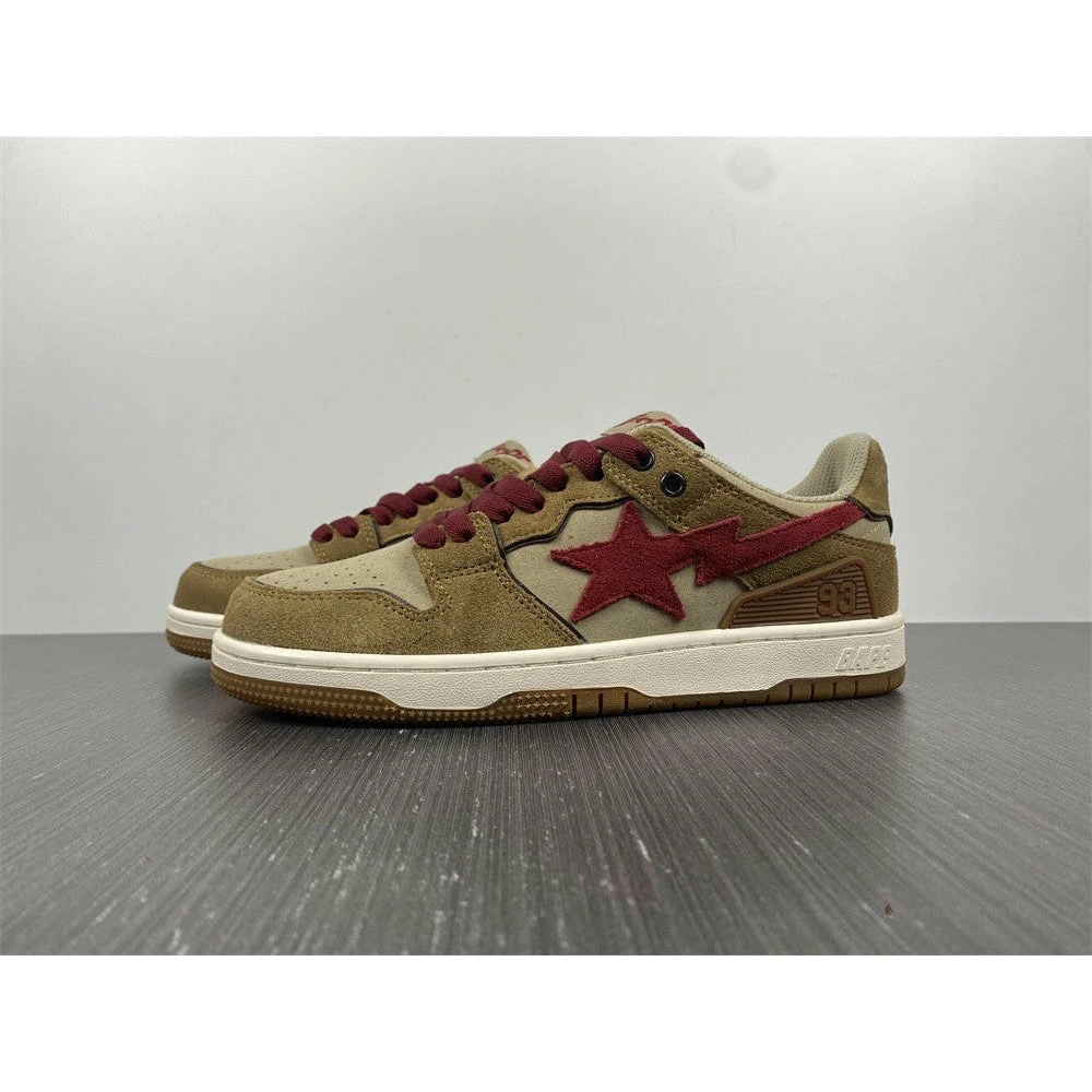 Bape Sta Low Top Sneakers ‘Brown Red’