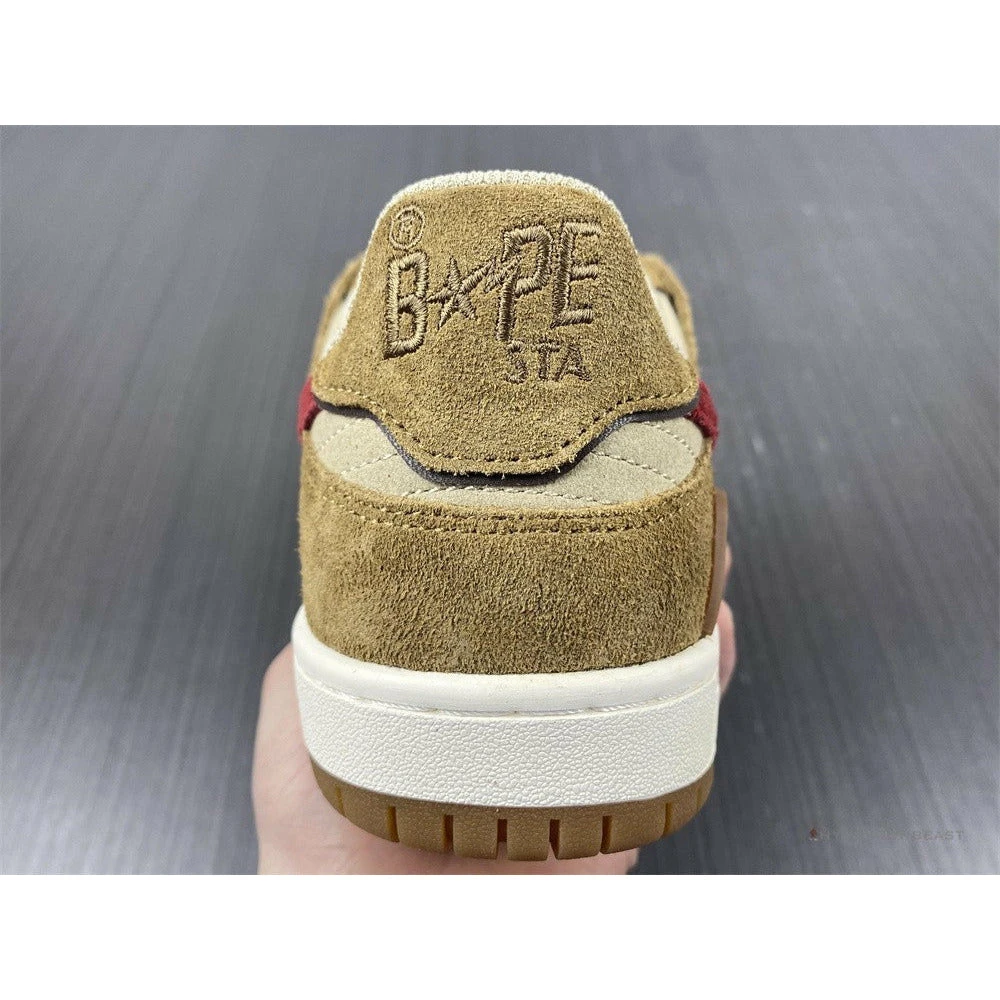 Bape Sta Low Top Sneakers ‘Brown Red’