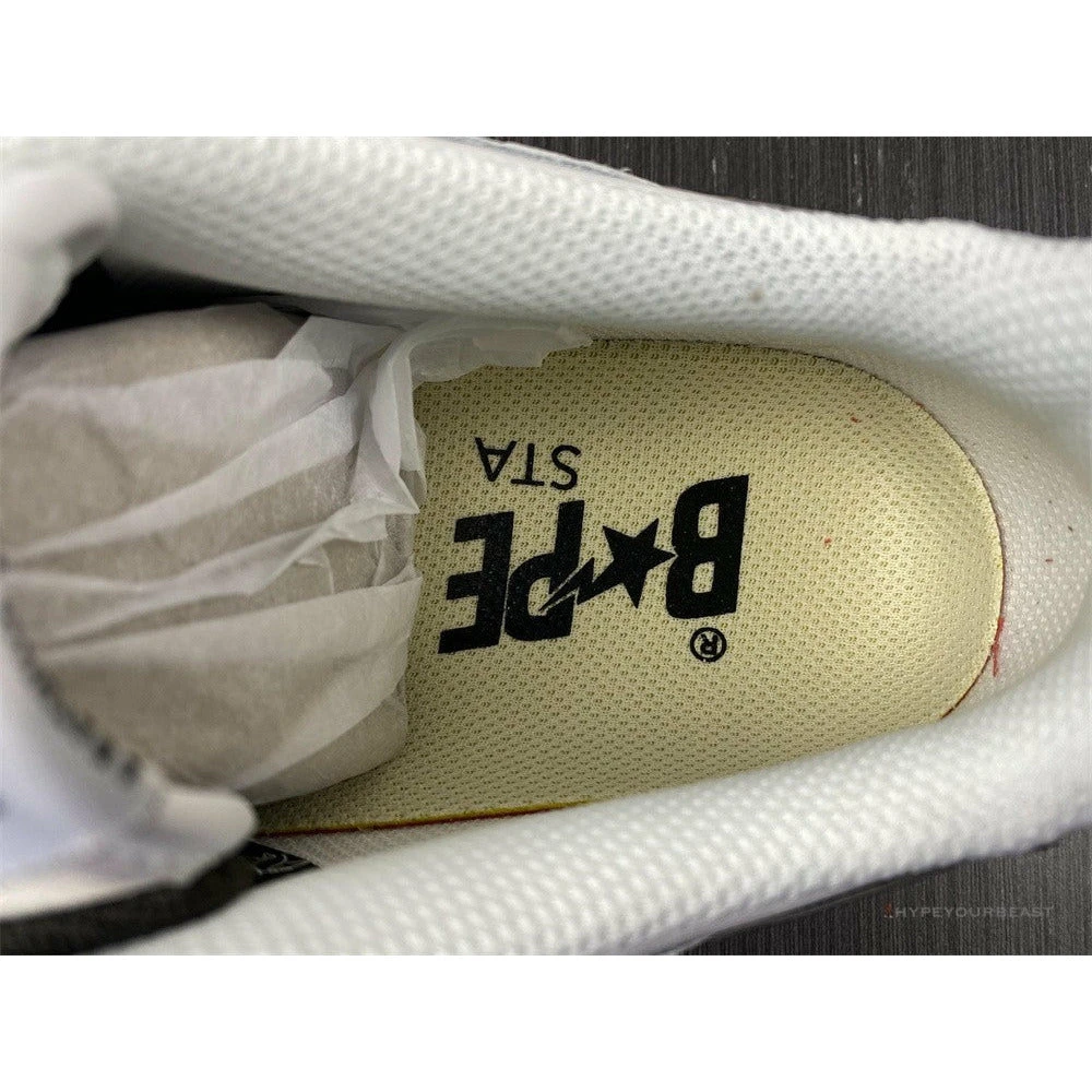 Bape Sta Low Top Sneakers ‘White Metallic Silver’