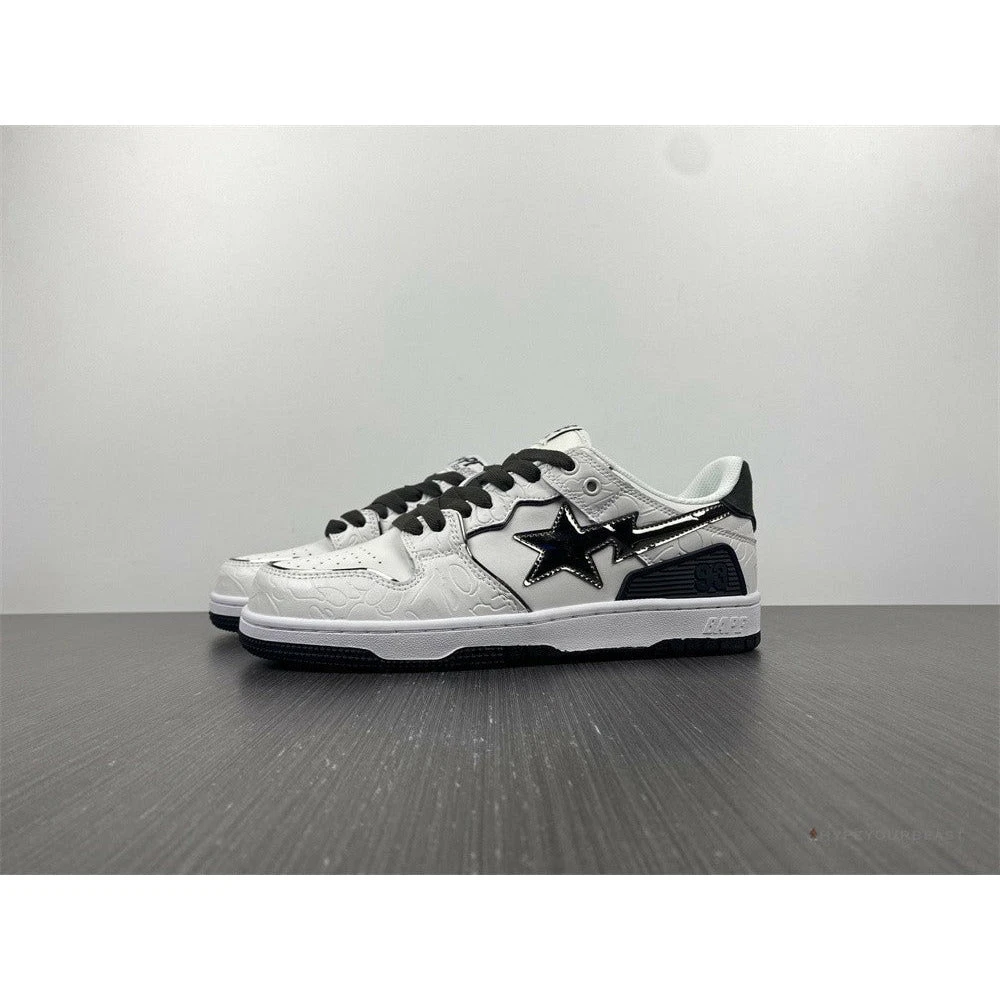 Bape Sta Low Top Sneakers ‘White Metallic Silver’