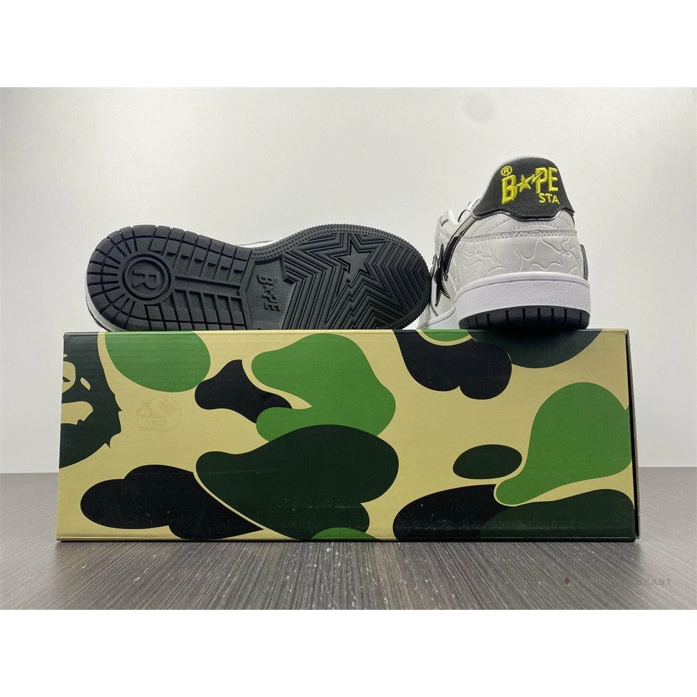 Bape Sta Low Top Sneakers ‘White Metallic Silver’