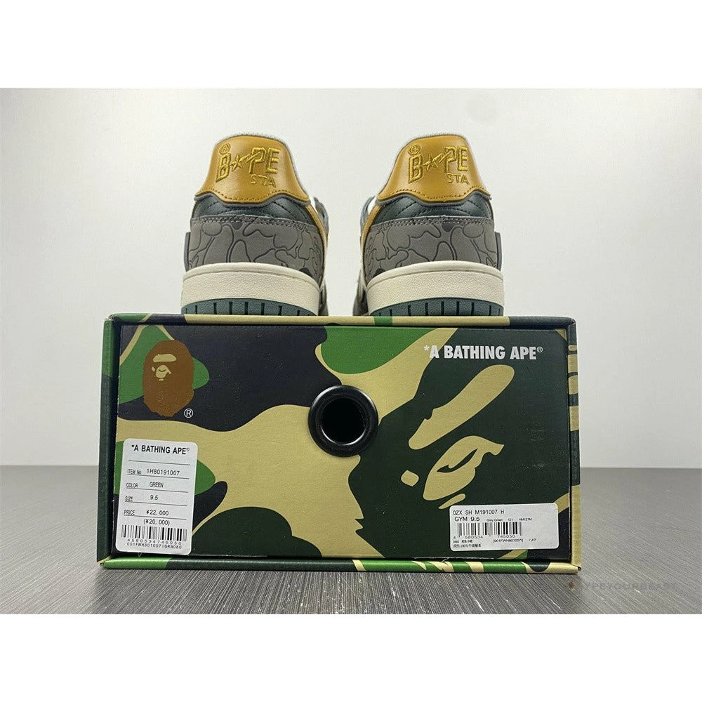 Bape Sta Low Top Sneakers ‘Grey Mustard Yellow’