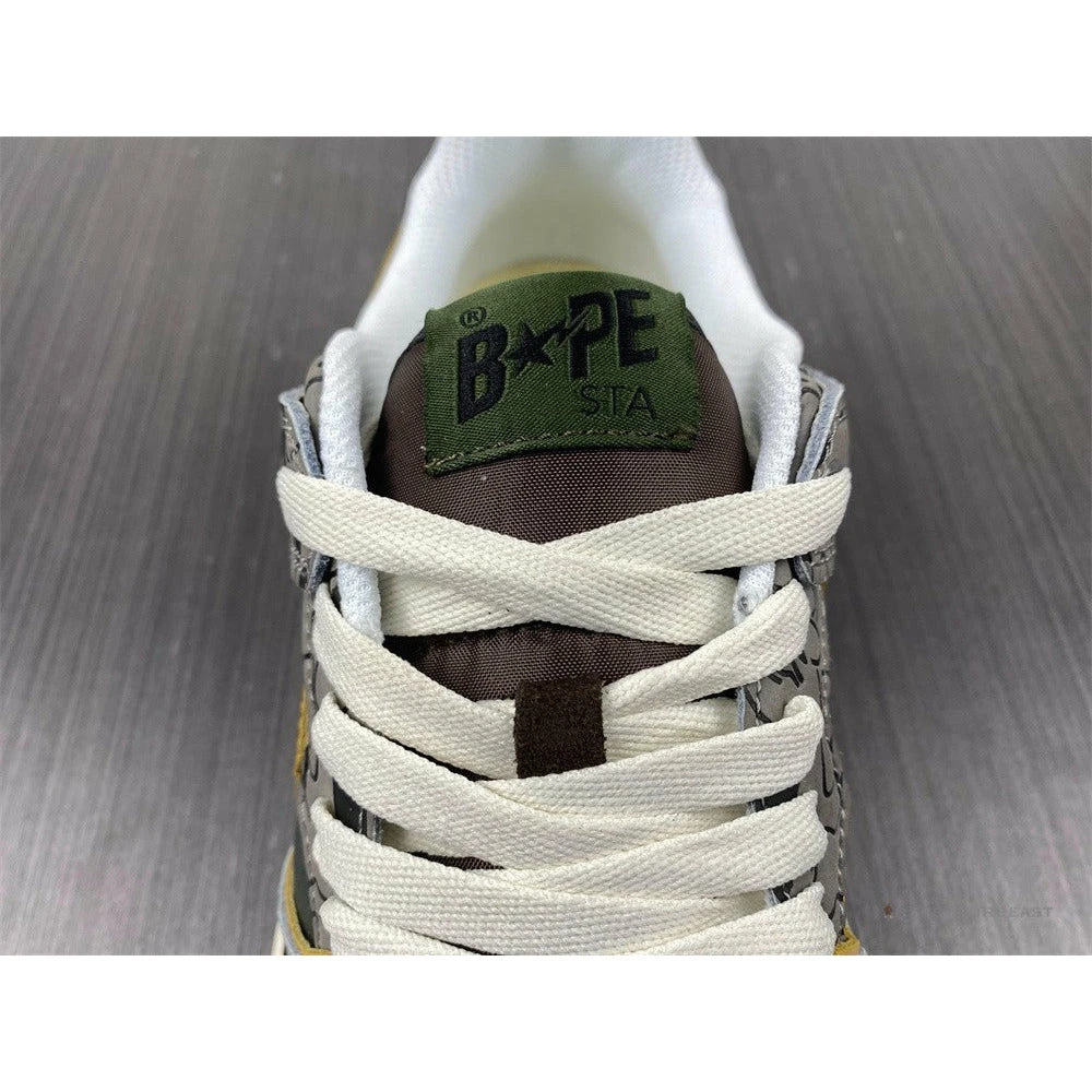 Bape Sta Low Top Sneakers ‘Grey Mustard Yellow’