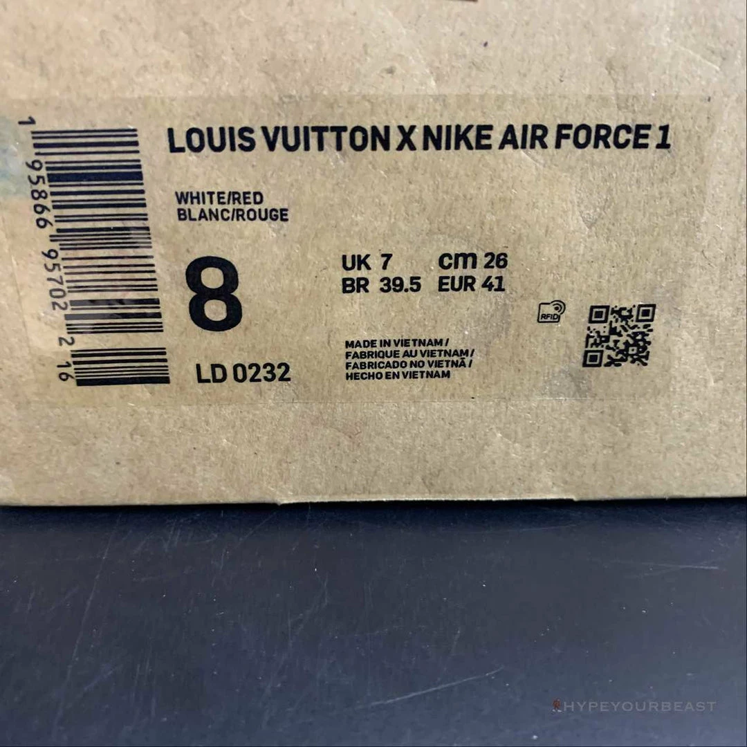 Nike Air Force 1 Low ‘LV Monogram Red Off-White’