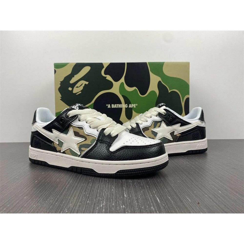 Bape Sta Low Top Sneakers ‘Navy Camo’