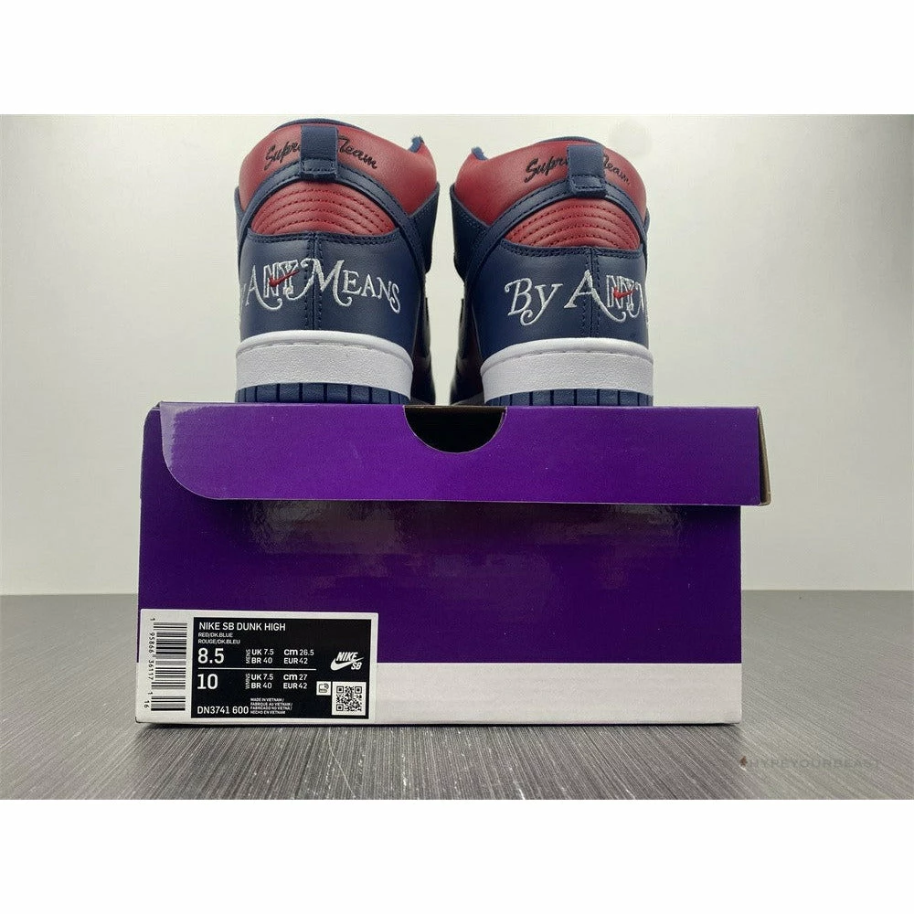 nike sb dunk high S*p*e ‘by any means red navy’