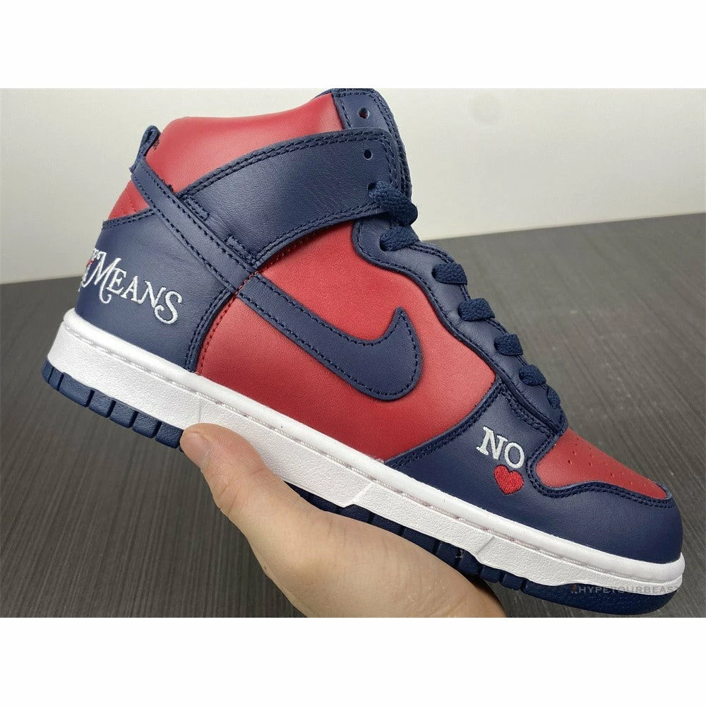 nike sb dunk high S*p*e ‘by any means red navy’