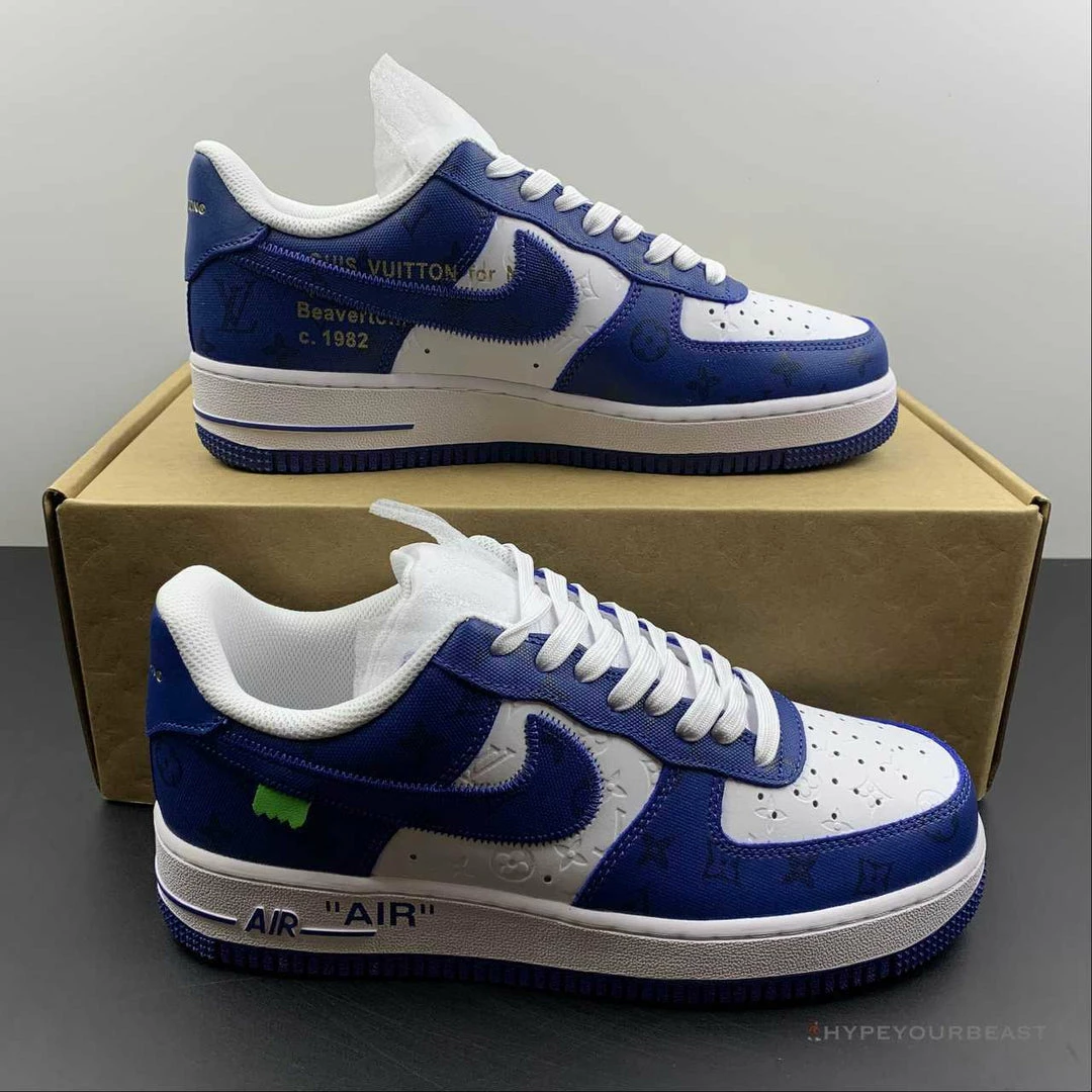 Nike Air Force 1 Low ‘LV Monogram Off-White Blue White’