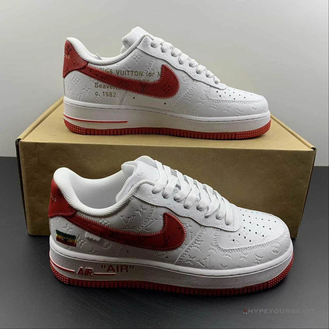 Nike Air Force 1 Low ‘LV Monogram White Red Off-White’