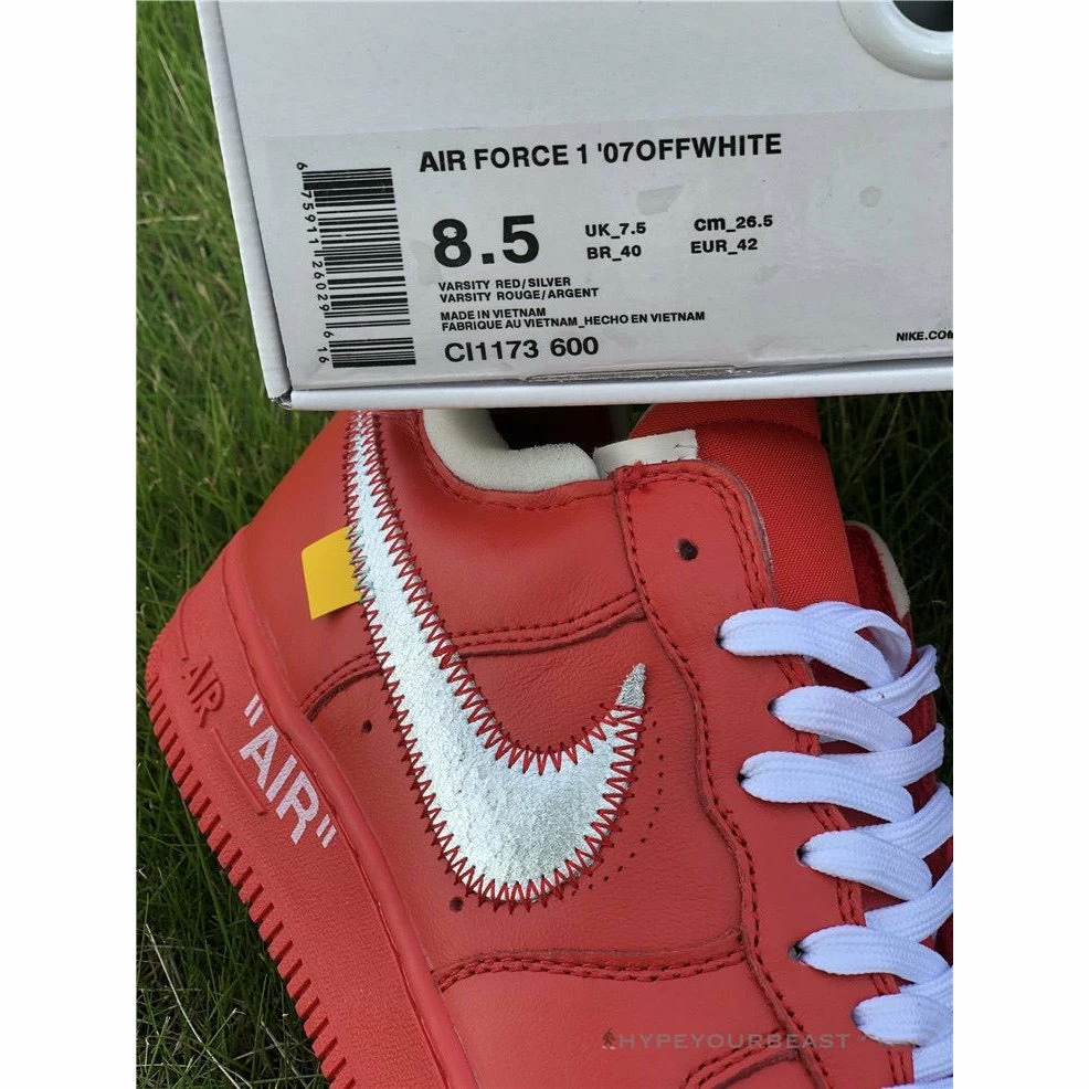 Off White X Nike Air Force 1 Low “Red”