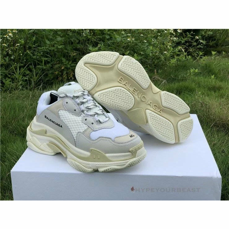 bcg triple s sneakers cream / white Ba*len*cia*ga