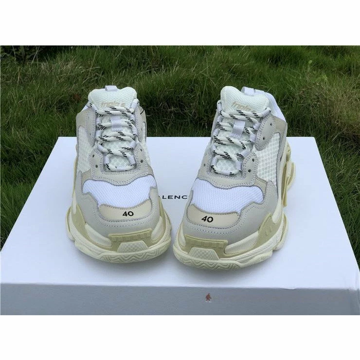 bcg triple s sneakers cream / white Ba*len*cia*ga