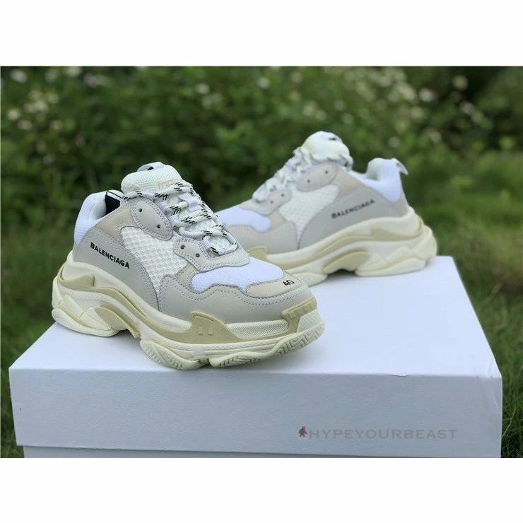 bcg triple s sneakers cream / white Ba*len*cia*ga
