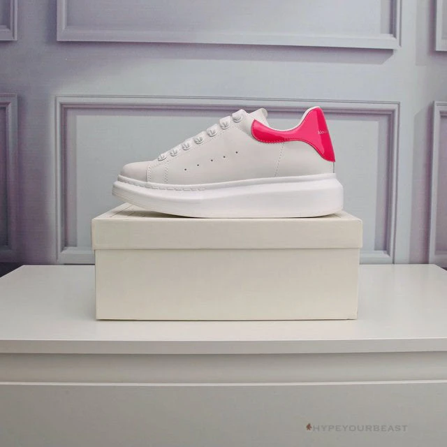Alexander McQueen White / Pink Lace Up Sneaker A. Mcqueen