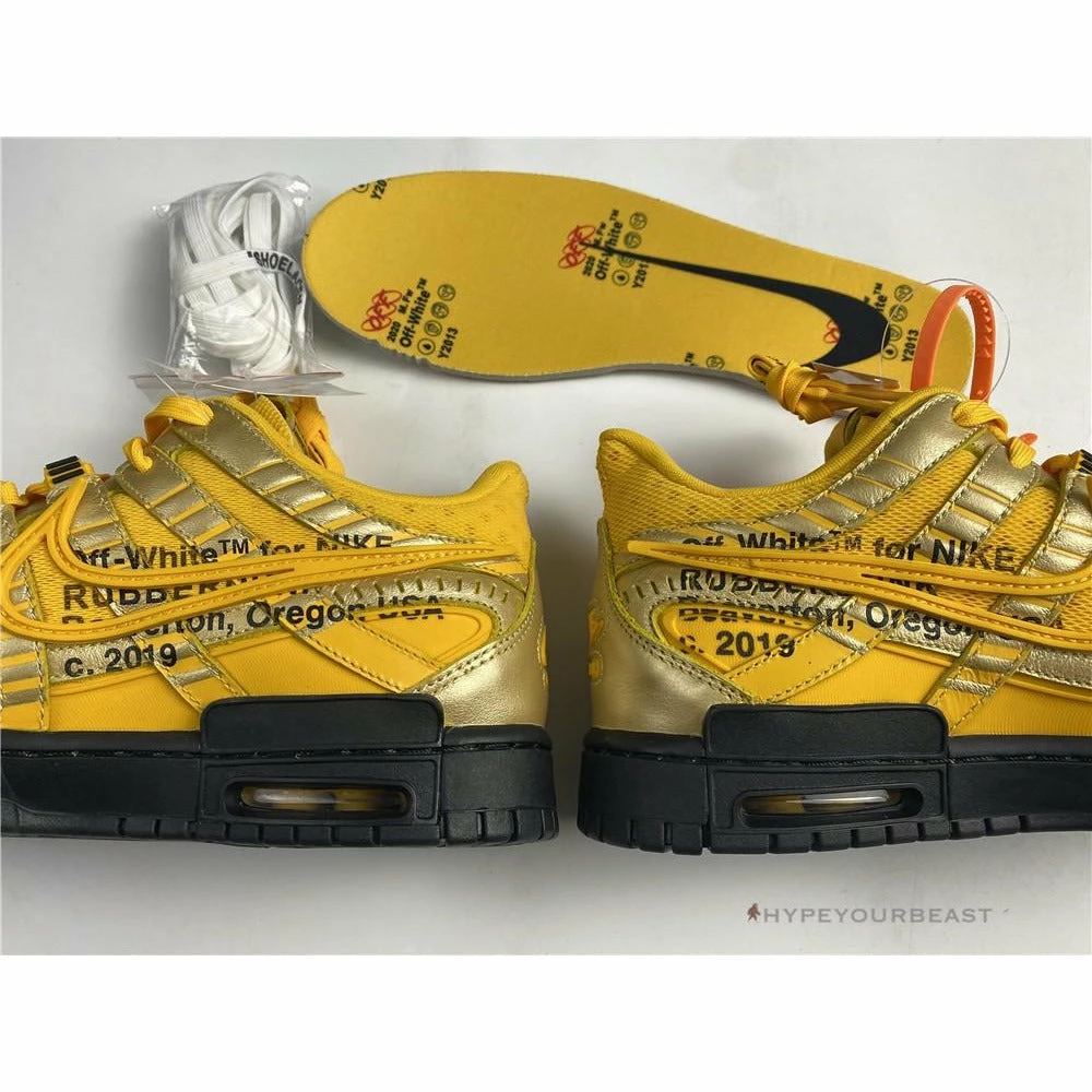 Nike AIr Rubber Dunk Off White ‘University Gold’