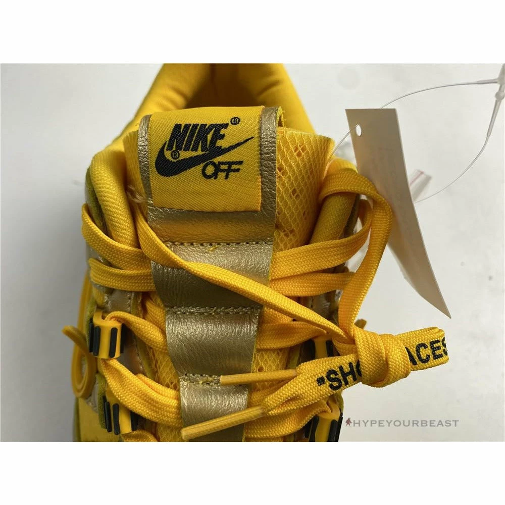 Nike AIr Rubber Dunk Off White ‘University Gold’
