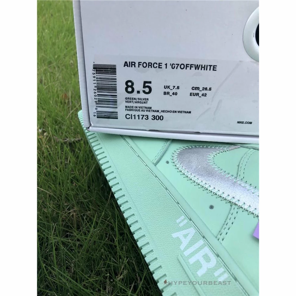 Off White X Nike Air Force 1 Low “Turquoise”