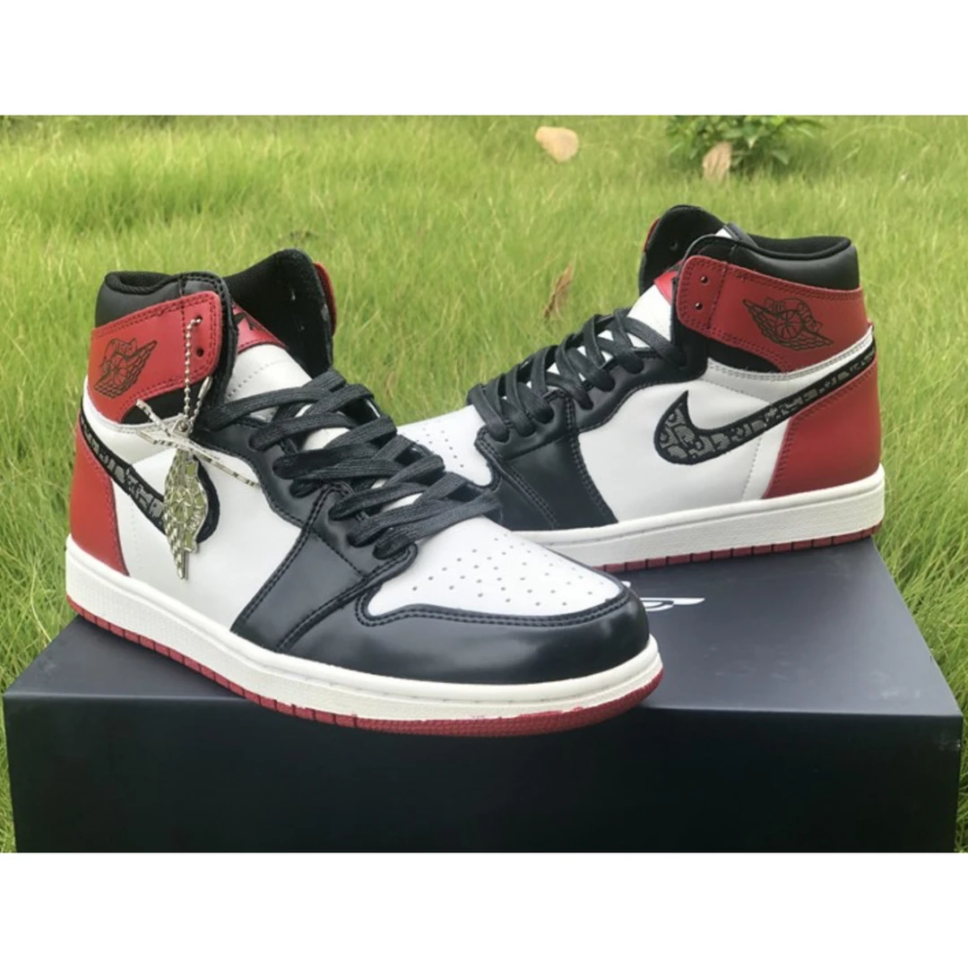 air jordan 1 high black red x D*or