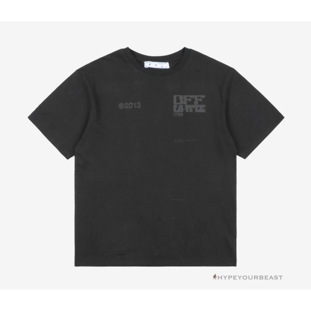 HypeYourBeast Off White Tee Shirt Black Grey