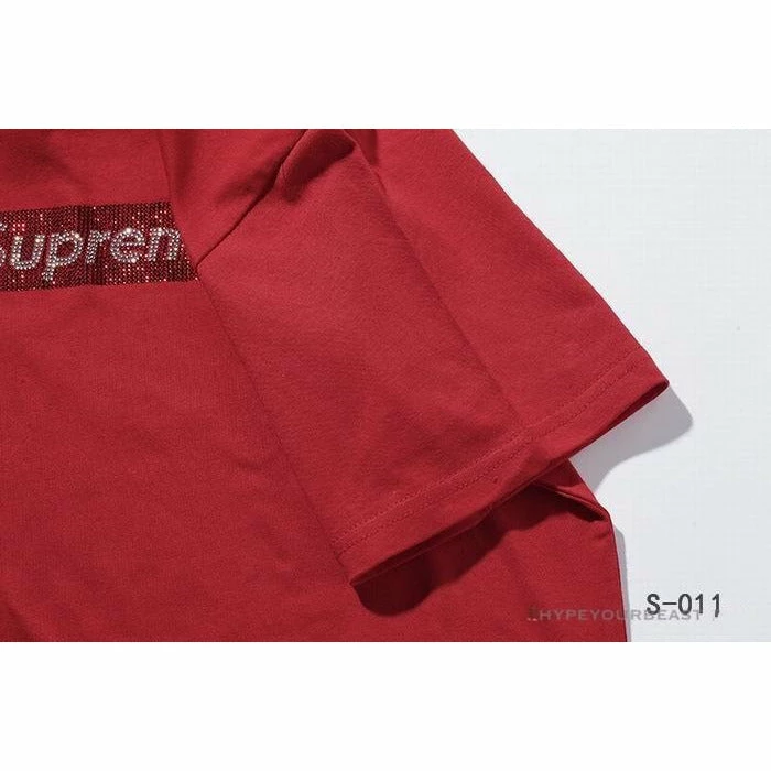 t-shirts S*p*e box logo tee shirt red