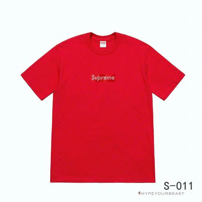 t-shirts S*p*e box logo tee shirt red