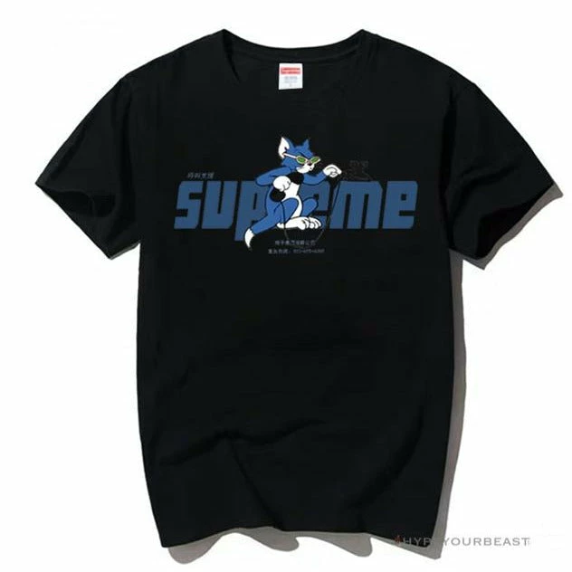 t-shirts S*p*e tee shirt tom & jerry black
