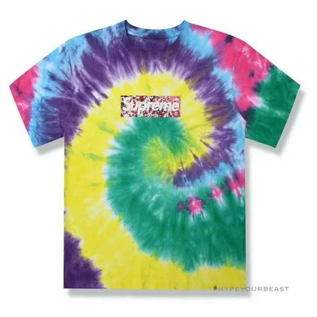 t-shirts S*p*e box logo tee shirt tie-dye
