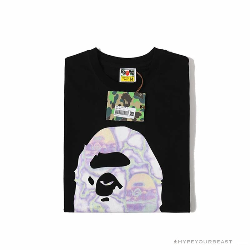 Clothes BAPE Great Ape Head Symphony Lightning Tee Shirt ‘BLACK’