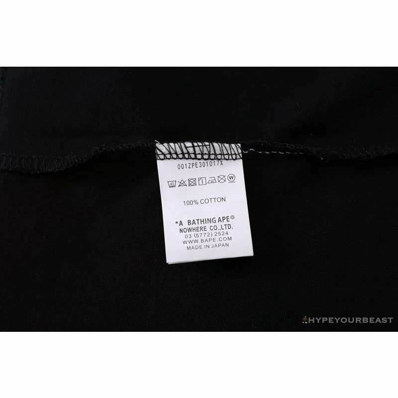 BAPE Baby Milo Red Shark Hat Little Monkey Tee Shirt ‘BLACK’