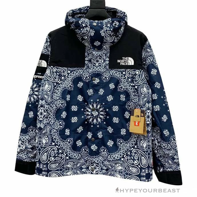 hypeyourbeast S*p*e x t*f bandana jacket blue hoodies & jackets
