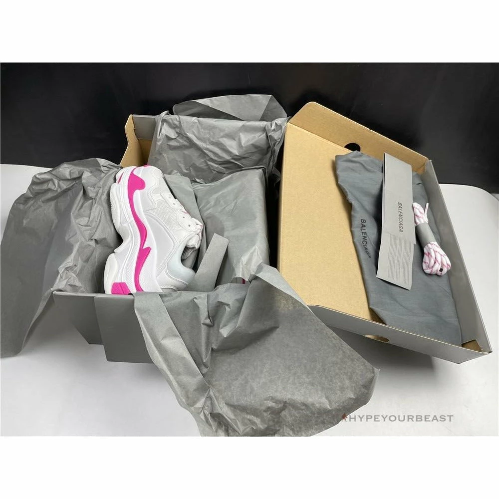 hypeyourbeast Ba*len*cia*ga triple s bcg triple s white pink